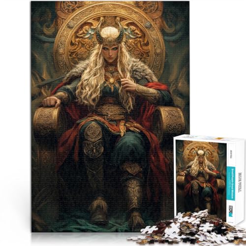 1000-teilige Puzzles für Erwachsene Frigg Nordische Mythologie Aus Karton Geeignet für Kinder ab 14 Jahren Herausforderndes Spiel Spiele Spielzeug Geschenk。Größe：38x52cm/14.9x20.4Zoll von ZONGJX