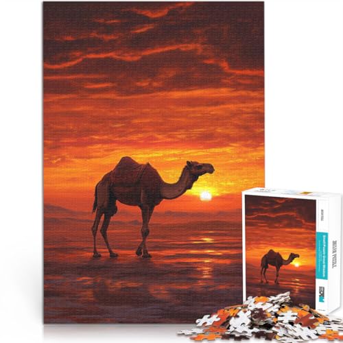 1000-teilige Puzzles für Erwachsene Kamel-Sonnenuntergang Aus Karton für und ab 14 Jahren Lernspiel für Familien Lernen pädagogisches Geschenk。Größe:26x38cm/10.2x14.9Zoll 1000-teilige Puzzles für Erwachsene Kamel-Sonnenuntergang Aus Karton für und ab 14 Jahren Lernspiel für Familien Lernen pädagogisches Geschenk。Größe:26x38cm/10.2x14.9Zoll von ZONGJX