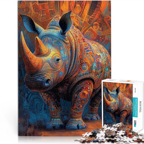 1000-teilige Puzzles für Erwachsene Tier Nashorn Aus Karton für und ab 14 Jahren Zusammenbau des Modells Geschenkspielzeug。Größe:26x38cm/10.2x14.9Zoll 1000-teilige Puzzles für Erwachsene Tier Nashorn Aus Karton für und ab 14 Jahren Zusammenbau des Modells Geschenkspielzeug。Größe:26x38cm/10.2x14.9Zoll von ZONGJX