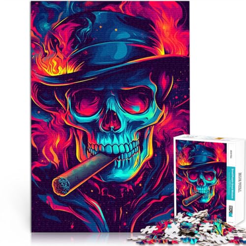 1000-teilige Puzzles für Erwachsene Zigarre rauchendes Skelett Aus Karton für und ab 14 Jahren Familienspiele Angebot als Geschenk für die ganze Familie。Größe:26x38cm/10.2x14.9Zoll 1000-teilige Puzzles für Erwachsene Zigarre rauchendes Skelett Aus Karton für und ab 14 Jahren Familienspiele Angebot als Geschenk für die ganze Familie。Größe:26x38cm/10.2x14.9Zoll von ZONGJX