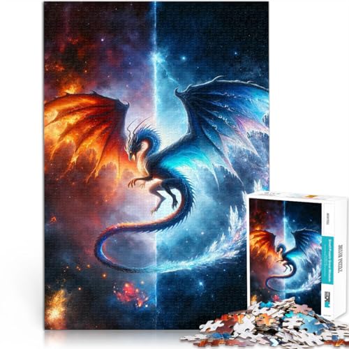 1000-teilige Puzzles für Erwachsene und Jugendliche Drache aus Feuer und EIS Aus Karton Geeignet für Kinder ab 14 Jahren Spielzeug-Wanddekoration Geburtstags- und einzigartige Geschenke。Größe:26x38cm 1000-teilige Puzzles für Erwachsene und Jugendliche Drache aus Feuer und EIS Aus Karton Geeignet für Kinder ab 14 Jahren Spielzeug-Wanddekoration Geburtstags- und einzigartige Geschenke。Größe:26x38cm von ZONGJX