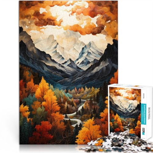 1000-teilige Puzzles für Erwachsene und Jugendliche Herbstliche Berglandschaft Geeignet für Kinder ab 14 Jahren Spielspielzeug Als Geschenk für die ganze Familie und Freunde。 von ZONGJX