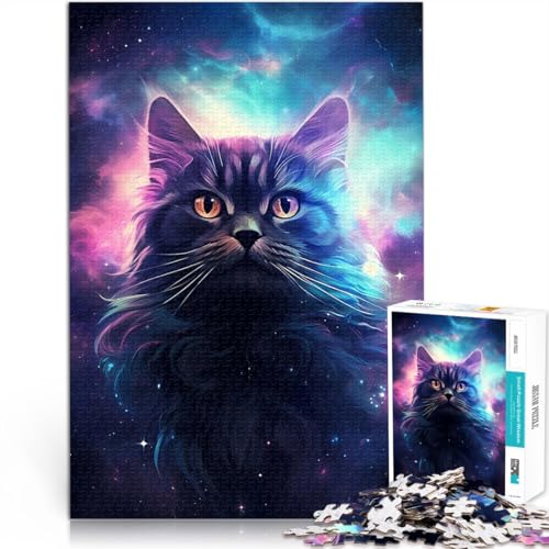 1000-teilige Puzzles für Erwachsene und Jugendliche Katze auf Galaxie Aus Holz Geeignet für Kinder ab 14 Jahren Lernspiel-Herausforderungsspielzeug Tolles Geschenk zum Spielen。Größe:50x75cm 1000-teilige Puzzles für Erwachsene und Jugendliche Katze auf Galaxie Aus Holz Geeignet für Kinder ab 14 Jahren Lernspiel-Herausforderungsspielzeug Tolles Geschenk zum Spielen。Größe:50x75cm von ZONGJX