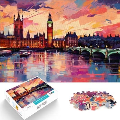 1000-teilige Puzzles für Erwachsene und Jugendliche London bei Sonnenuntergang Aus Karton Geeignet für Kinder ab 14 Jahren Lernspiel für Familien Lernen pädagogisches Geschenk。Größe:26x38cm 1000-teilige Puzzles für Erwachsene und Jugendliche London bei Sonnenuntergang Aus Karton Geeignet für Kinder ab 14 Jahren Lernspiel für Familien Lernen pädagogisches Geschenk。Größe:26x38cm von ZONGJX