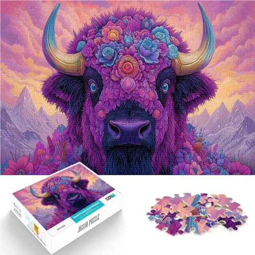 1000-teiliges Puzzle für Erwachsene Abstrakte Tiere Bison Aus Karton ab 14 Jahren Puzzlespiel Angeboten als Geschenk für die ganze Familie。Größe:38x52cm/14.9x20.4Zoll 1000-teiliges Puzzle für Erwachsene Abstrakte Tiere Bison Aus Karton ab 14 Jahren Puzzlespiel Angeboten als Geschenk für die ganze Familie。Größe:38x52cm/14.9x20.4Zoll von ZONGJX