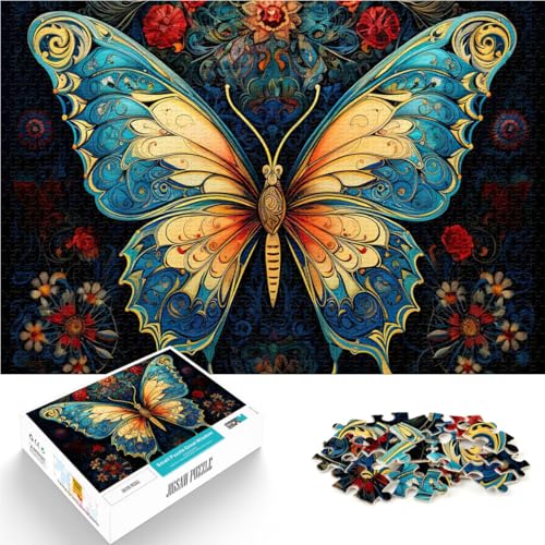 1000-teiliges Puzzle für Erwachsene Bunter Schmetterling Aus Karton Geeignet für Kinder ab 14 Jahren Perfekte Dekoration Kunstwerk Geschenk。Größe:38x52cm/14.9x20.4Zoll 1000-teiliges Puzzle für Erwachsene Bunter Schmetterling Aus Karton Geeignet für Kinder ab 14 Jahren Perfekte Dekoration Kunstwerk Geschenk。Größe:38x52cm/14.9x20.4Zoll von ZONGJX
