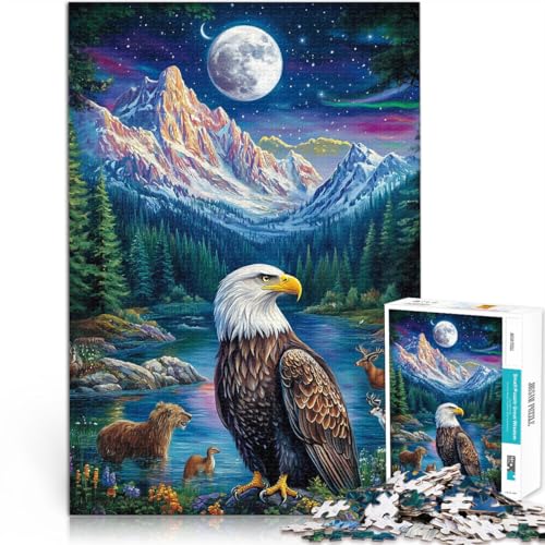 1000-teiliges Puzzle für Erwachsene Farbmalerei Adler Aus Karton ab 14 Jahren Familienaktivitäten Geburtstagsgeschenk。Größe:26x38cm/10.2x14.9Zoll 1000-teiliges Puzzle für Erwachsene Farbmalerei Adler Aus Karton ab 14 Jahren Familienaktivitäten Geburtstagsgeschenk。Größe:26x38cm/10.2x14.9Zoll von ZONGJX