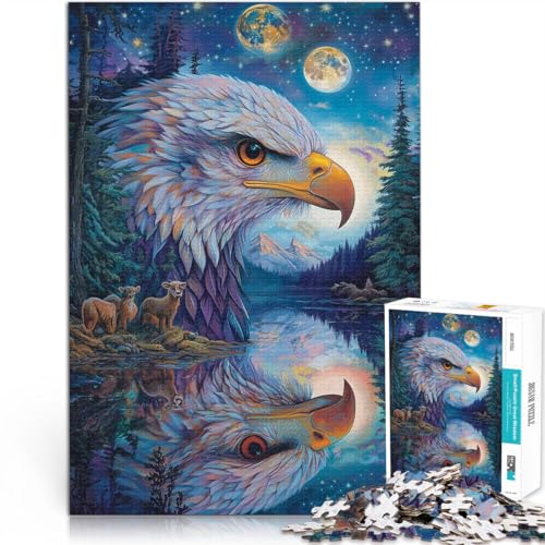 1000-teiliges Puzzle für Erwachsene Farbmalerei Adler Aus Karton ab 14 Jahren Hands-on-Spiel Geschenke für Freunde und Familie。Größe:26x38cm/10.2x14.9Zoll 1000-teiliges Puzzle für Erwachsene Farbmalerei Adler Aus Karton ab 14 Jahren Hands-on-Spiel Geschenke für Freunde und Familie。Größe:26x38cm/10.2x14.9Zoll von ZONGJX