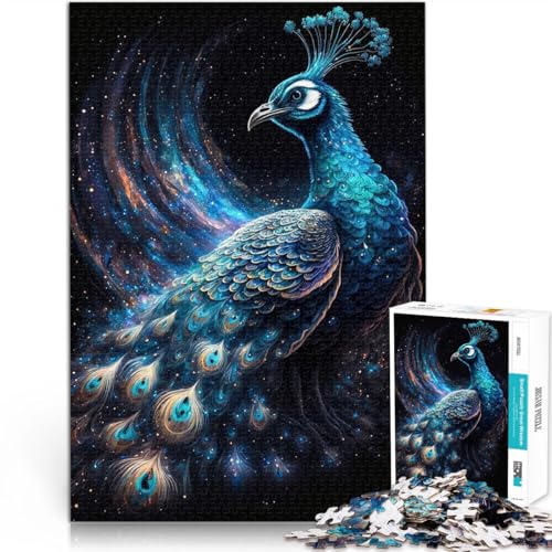 1000-teiliges Puzzle für Erwachsene Kosmischer Pfau Aus Karton ab 14 Jahren Lernspiele Heimdekoration Wichtelgeschenke。Größe:26x38cm/10.2x14.9Zoll 1000-teiliges Puzzle für Erwachsene Kosmischer Pfau Aus Karton ab 14 Jahren Lernspiele Heimdekoration Wichtelgeschenke。Größe:26x38cm/10.2x14.9Zoll von ZONGJX