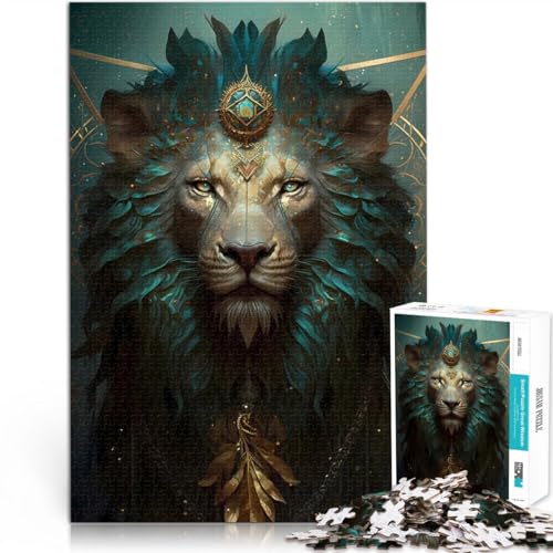 1000-teiliges Puzzle für Erwachsene Löwe Mystisch Aus Karton ab 14 Jahren für die Heimdekoration Geschenkideen。Größe:26x38cm/10.2x14.9Zoll 1000-teiliges Puzzle für Erwachsene Löwe Mystisch Aus Karton ab 14 Jahren für die Heimdekoration Geschenkideen。Größe:26x38cm/10.2x14.9Zoll von ZONGJX