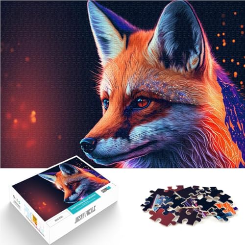 1000-teiliges Puzzle für Erwachsene Neonfuchs Aus Karton ab 14 Jahren Antistress Urlaub zu Hause Zeit totschlagen Lustiges Geschenk für die ganze Familie。Größe:26x38cm/10.2x14.9Zoll 1000-teiliges Puzzle für Erwachsene Neonfuchs Aus Karton ab 14 Jahren Antistress Urlaub zu Hause Zeit totschlagen Lustiges Geschenk für die ganze Familie。Größe:26x38cm/10.2x14.9Zoll von ZONGJX