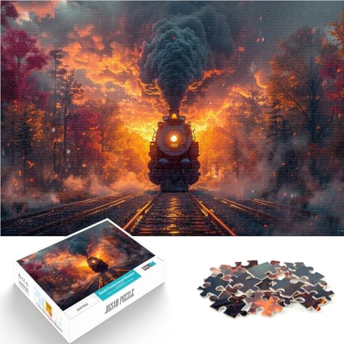 1000-teiliges Puzzle für Erwachsene Retro-Lokomotive Aus Karton Geeignet für Kinder ab 14 Jahren Wohndeko Als Geschenk für die ganze Familie und Freunde。Größe:38x52cm/14.9x20.4Zoll 1000-teiliges Puzzle für Erwachsene Retro-Lokomotive Aus Karton Geeignet für Kinder ab 14 Jahren Wohndeko Als Geschenk für die ganze Familie und Freunde。Größe:38x52cm/14.9x20.4Zoll von ZONGJX