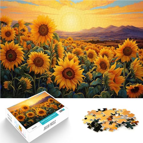 1000-teiliges Puzzle für Erwachsene Sonnenblume Sonnenaufgang Aus Holz ab 14 Jahren Anti-Stress-Spielzeug Tolle Geschenke und Spielzeuge。Größe:50x75cm/19.6x29.5Zoll 1000-teiliges Puzzle für Erwachsene Sonnenblume Sonnenaufgang Aus Holz ab 14 Jahren Anti-Stress-Spielzeug Tolle Geschenke und Spielzeuge。Größe:50x75cm/19.6x29.5Zoll von ZONGJX