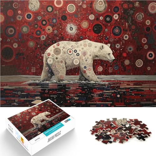 1000-teiliges Puzzle für Erwachsene und Jugendliche Eisbärkunst Aus Karton Geeignet für Personen ab 14 Jahren Lernspiel-Herausforderungsspielzeug Tolles Geschenk zum Spielen。Größe：26x38cm von ZONGJX