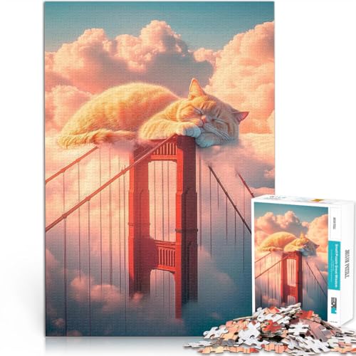 1000-teiliges Puzzle für Erwachsene und Jugendliche Katze auf der Golden Gate Bridge Aus Karton Geeignet für Personen ab 14 Jahren Startseite Lernspiele DIY Spielzeug Tolle Geschenke und Spielzeuge。 1000-teiliges Puzzle für Erwachsene und Jugendliche Katze auf der Golden Gate Bridge Aus Karton Geeignet für Personen ab 14 Jahren Startseite Lernspiele DIY Spielzeug Tolle Geschenke und Spielzeuge。 von ZONGJX