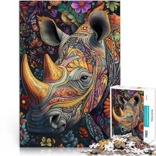 1000-teiliges Puzzle für Erwachsene und Jugendliche Tier Nashorn Aus Karton Geeignet für Personen ab 14 Jahren Spiel Wanddekoration Einzigartige Geschenke zum Geburtstag und zu Weihnachten。 1000-teiliges Puzzle für Erwachsene und Jugendliche Tier Nashorn Aus Karton Geeignet für Personen ab 14 Jahren Spiel Wanddekoration Einzigartige Geschenke zum Geburtstag und zu Weihnachten。 von ZONGJX