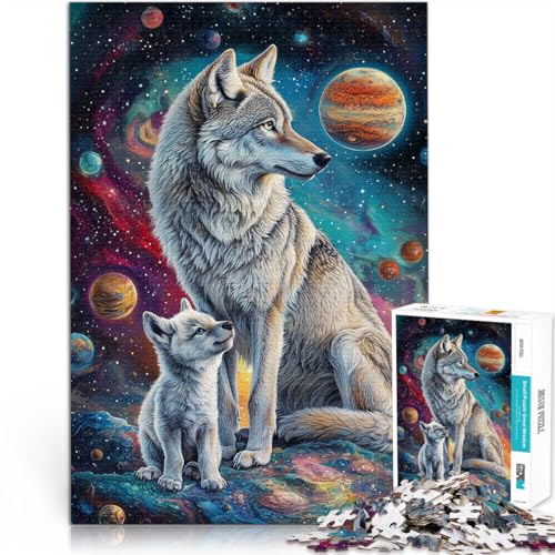 1000-teiliges Puzzle für Erwachsene und Jugendliche Wolf auf dem Planeten Aus Karton Geeignet für Personen ab 14 Jahren Heimdekoration Tolle Geschenke und Spielzeuge。Größe:26x38cm/10.2x14.9Zoll 1000-teiliges Puzzle für Erwachsene und Jugendliche Wolf auf dem Planeten Aus Karton Geeignet für Personen ab 14 Jahren Heimdekoration Tolle Geschenke und Spielzeuge。Größe:26x38cm/10.2x14.9Zoll von ZONGJX