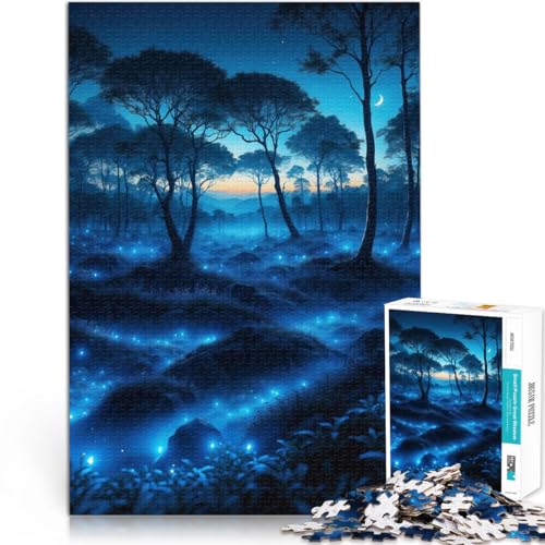 2000-Teile-Puzzle für Erwachsene Blaue Landschaft Aus Karton ab 14 Jahren Eltern-Kind-Interaktion Interessante Geschenke zur Stressreduzierung。Größe：70x100cm/27.5x39.3Zoll von ZONGJX