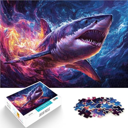 2000-Teile-Puzzle für Erwachsene und Jugendliche Gemälde eines Weißen Hais Aus Karton ab 14 Jahren Spielzeug ganze Familie eignet。Größe:70x100cm/27.5x39.3Zoll 2000-Teile-Puzzle für Erwachsene und Jugendliche Gemälde eines Weißen Hais Aus Karton ab 14 Jahren Spielzeug ganze Familie eignet。Größe:70x100cm/27.5x39.3Zoll von ZONGJX