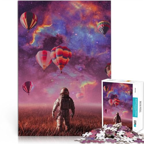 Präzisionsgeschnittenes 1000-teiliges Puzzle Astronaut jenseits des Himmels Aus Karton ab 14 Jahren Denksportaufgabe-Spiel Spiele Spielzeug Geschenk。Größe：26x38cm/10.2x14.9Zoll von ZONGJX