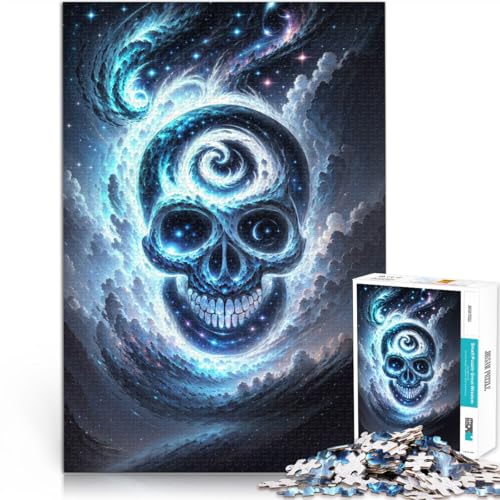 Präzisionsgeschnittenes 1000-teiliges Puzzle Blauer Weltraumschädel Aus Karton ab 14 Jahren DIY-Lernspiele ganze Familie eignet。Größe:26x38cm/10.2x14.9Zoll Präzisionsgeschnittenes 1000-teiliges Puzzle Blauer Weltraumschädel Aus Karton ab 14 Jahren DIY-Lernspiele ganze Familie eignet。Größe:26x38cm/10.2x14.9Zoll von ZONGJX