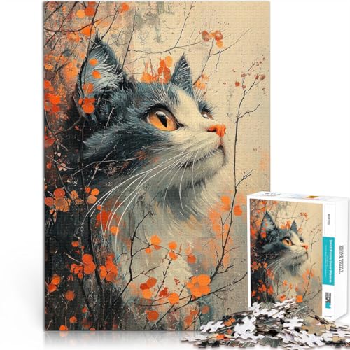 Präzisionsgeschnittenes 1000-teiliges Puzzle Katze im Herbst Aus Karton ab 14 Jahren Spielzeug-Intellektuelles Spiel Angebot als Geschenk für die ganze Familie。Größe:26x38cm/10.2x14.9Zoll Präzisionsgeschnittenes 1000-teiliges Puzzle Katze im Herbst Aus Karton ab 14 Jahren Spielzeug-Intellektuelles Spiel Angebot als Geschenk für die ganze Familie。Größe:26x38cm/10.2x14.9Zoll von ZONGJX