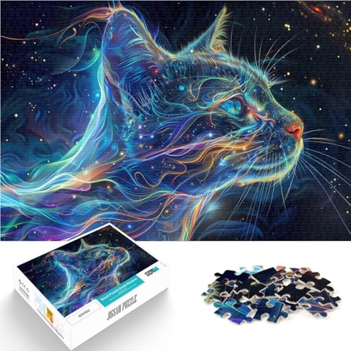 Präzisionsgeschnittenes 1000-teiliges Puzzle Kosmische Katze Aus Holz ab 14 Jahren Staycation: Zeit totschlagen Geschenkideen。Größe:50x75cm/19.6x29.5Zoll Präzisionsgeschnittenes 1000-teiliges Puzzle Kosmische Katze Aus Holz ab 14 Jahren Staycation: Zeit totschlagen Geschenkideen。Größe:50x75cm/19.6x29.5Zoll von ZONGJX