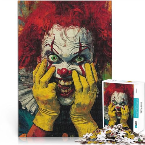 Präzisionsgeschnittenes 1000-teiliges Puzzle Verrückter böser Clown Aus Karton ab 14 Jahren für die Heimdekoration Geschenkideen。Größe:26x38cm/10.2x14.9Zoll Präzisionsgeschnittenes 1000-teiliges Puzzle Verrückter böser Clown Aus Karton ab 14 Jahren für die Heimdekoration Geschenkideen。Größe:26x38cm/10.2x14.9Zoll von ZONGJX