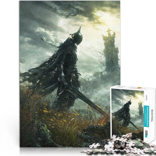 Puzzle 1000 Teile Erwachsene Dunkler Ritter der Verwüstung Aus Karton ab 14 Jahren Herausforderndes Spiel Spiele Spielzeug Geschenk。Größe：26x38cm/10.2x14.9Zoll von ZONGJX