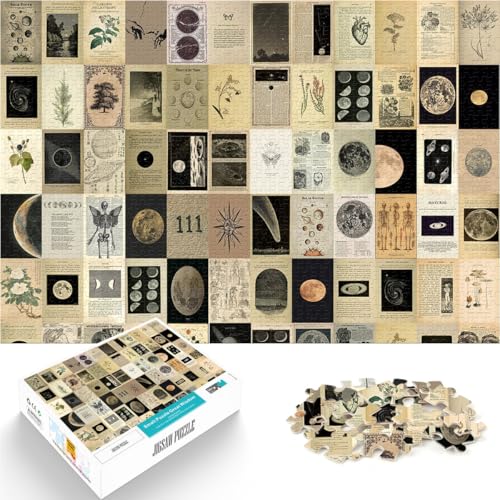Puzzle 1000 Teile Erwachsene Mondcollage Aus Karton ab 14 Jahren Anspruchsvoll, Aber lustig und humorvoll Tolles Geschenk。Größe:38x52cm/14.9x20.4Zoll Puzzle 1000 Teile Erwachsene Mondcollage Aus Karton ab 14 Jahren Anspruchsvoll, Aber lustig und humorvoll Tolles Geschenk。Größe:38x52cm/14.9x20.4Zoll von ZONGJX