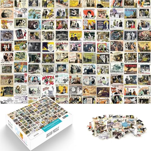Puzzle 1000 Teile Erwachsene Vintage-Poster-Patchwork Aus Karton ab 14 Jahren Entspannungsspiele Einzigartige Geburtstags Größe:26x38cm/10.2x14.9Zoll Puzzle 1000 Teile Erwachsene Vintage-Poster-Patchwork Aus Karton ab 14 Jahren Entspannungsspiele Einzigartige Geburtstags Größe:26x38cm/10.2x14.9Zoll von ZONGJX