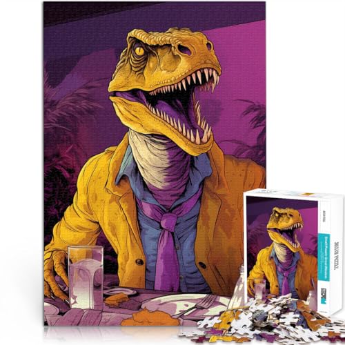 Puzzle 1000 Teile für Erwachsene Afterwork-Dinosaurier Aus Karton Geeignet für Personen ab 14 Jahren Herausforderndes Spiel Spiele Spielzeug Geschenk。Größe：26x38cm/10.2x14.9Zoll von ZONGJX