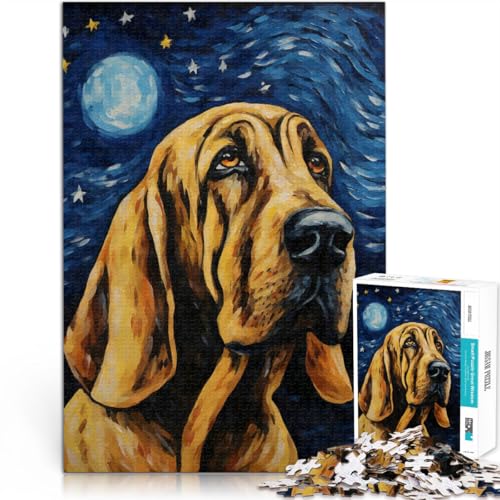Puzzle 1000 Teile für Erwachsene Bluthund Sternennacht Aus Karton Geeignet für Kinder ab 14 Jahren Herausforderndes Spiel Tolles Geschenk zum Spielen。Größe:26x38cm/10.2x14.9Zoll Puzzle 1000 Teile für Erwachsene Bluthund Sternennacht Aus Karton Geeignet für Kinder ab 14 Jahren Herausforderndes Spiel Tolles Geschenk zum Spielen。Größe:26x38cm/10.2x14.9Zoll von ZONGJX