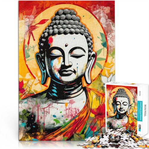 Puzzle 1000 Teile für Erwachsene Buddhas Pop-Ruhe Aus Holz ab 14 Jahren für die Heimdekoration Geschenkideen。Größe：50x75cm/19.6x29.5Zoll von ZONGJX