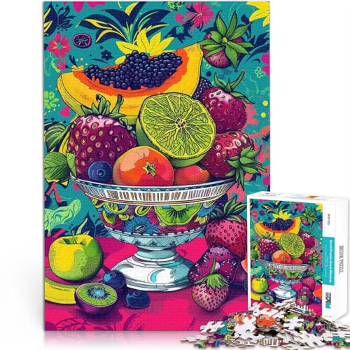 Puzzle 1000 Teile für Erwachsene Exotisches Frucht-Medley Aus Karton für Kinder ab 14 Jahren Intellektuelles Dekompressions-Lernspielzeug Geburtstagsgeschenke。Größe：26x38cm/10.2x14.9Zoll von ZONGJX