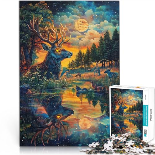 Puzzle 1000 Teile für Erwachsene Farbmalerei Hirsch Aus Karton ab 14 Jahren Stressabbau Interessante Geschenke zur Stressreduzierung。Größe:26x38cm/10.2x14.9Zoll Puzzle 1000 Teile für Erwachsene Farbmalerei Hirsch Aus Karton ab 14 Jahren Stressabbau Interessante Geschenke zur Stressreduzierung。Größe:26x38cm/10.2x14.9Zoll von ZONGJX