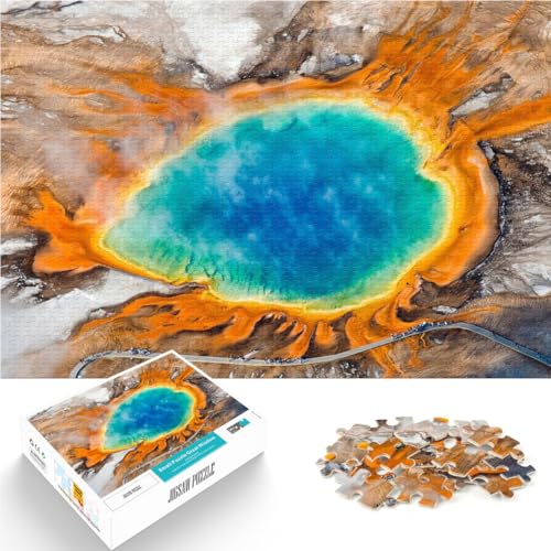 Puzzle 1000 Teile für Erwachsene Geysir Yellowstone Park USA Aus Holz ab 14 Jahren Antistress Urlaub zu Hause Zeit totschlagen Lustiges Geschenk für die ganze Familie。Größe：50x75cm/19.6x29.5Zoll von ZONGJX