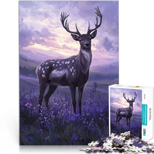 Puzzle 1000 Teile für Erwachsene Hirsch im Lavendelfeld Aus Karton Geeignet für Kinder ab 14 Jahren Herausforderndes Spiel Spiele Spielzeug Geschenk。Größe:38x52cm/14.9x20.4Zoll Puzzle 1000 Teile für Erwachsene Hirsch im Lavendelfeld Aus Karton Geeignet für Kinder ab 14 Jahren Herausforderndes Spiel Spiele Spielzeug Geschenk。Größe:38x52cm/14.9x20.4Zoll von ZONGJX