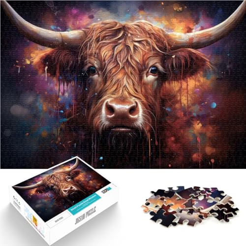 Puzzle 1000 Teile für Erwachsene Hochlandrind-Kunstwerk Aus Karton Geeignet für Personen ab 14 Jahren Familienspiele Angebot als Geschenk für die ganze Familie。Größe:38x52cm/14.9x20.4Zoll Puzzle 1000 Teile für Erwachsene Hochlandrind-Kunstwerk Aus Karton Geeignet für Personen ab 14 Jahren Familienspiele Angebot als Geschenk für die ganze Familie。Größe:38x52cm/14.9x20.4Zoll von ZONGJX