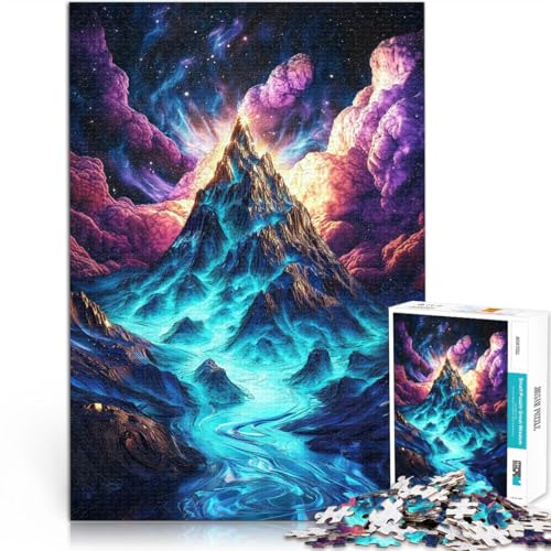 Puzzle 1000 Teile für Erwachsene Kosmischer Berggipfel Aus Karton ab 14 Jahren Lernspielzeug-Herausforderung Tolle Geschenke und Spielzeuge。Größe：26x38cm/10.2x14.9Zoll von ZONGJX