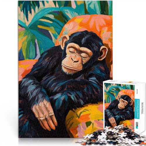 Puzzle 1000 Teile für Erwachsene Nickerchen der Schimpansen Aus Karton Geeignet für Kinder ab 14 Jahren Schwierig zu vervollständigen, Aber lustig und humorvoll Geburtstagsgeschenk。Größe:26x38cm Puzzle 1000 Teile für Erwachsene Nickerchen der Schimpansen Aus Karton Geeignet für Kinder ab 14 Jahren Schwierig zu vervollständigen, Aber lustig und humorvoll Geburtstagsgeschenk。Größe:26x38cm von ZONGJX
