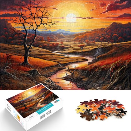 Puzzle 1000 Teile für Erwachsene Sonnenuntergangslandschaft Aus Karton für Kinder ab 14 Jahren Intellektuelles Spiel Lustiges Geschenk für die ganze Familie。Größe:26x38cm/10.2x14.9Zoll Puzzle 1000 Teile für Erwachsene Sonnenuntergangslandschaft Aus Karton für Kinder ab 14 Jahren Intellektuelles Spiel Lustiges Geschenk für die ganze Familie。Größe:26x38cm/10.2x14.9Zoll von ZONGJX