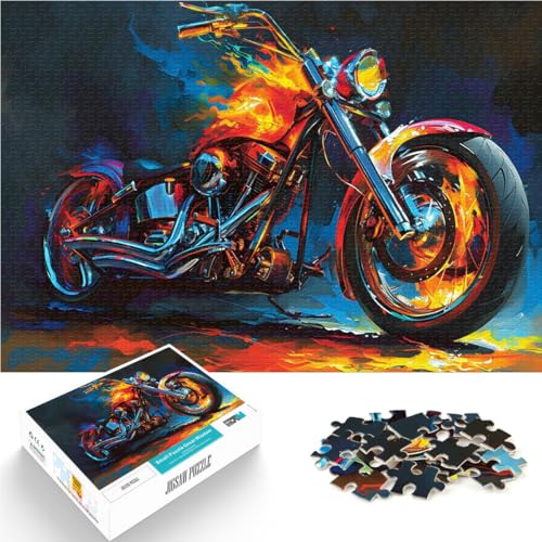 Puzzle 1000 Teile für Erwachsene Surrealer Abstrakter Chopper Aus Holz Geeignet für Kinder ab 14 Jahren Perfekte Dekoration Kunstwerk Geschenk。Größe：50x75cm/19.6x29.5Zoll von ZONGJX