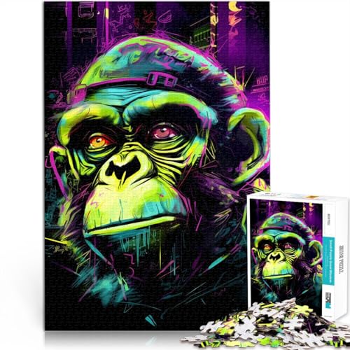 Puzzle 1000 Teile für Erwachsene und Jugendliche Schimpansen-Neon-Graffiti Aus Karton Geeignet für Kinder ab 14 Jahren Lernspiele für Erwachsene und Jugendliche Kunstwerk Geschenk。Größe:26x38cm Puzzle 1000 Teile für Erwachsene und Jugendliche Schimpansen-Neon-Graffiti Aus Karton Geeignet für Kinder ab 14 Jahren Lernspiele für Erwachsene und Jugendliche Kunstwerk Geschenk。Größe:26x38cm von ZONGJX