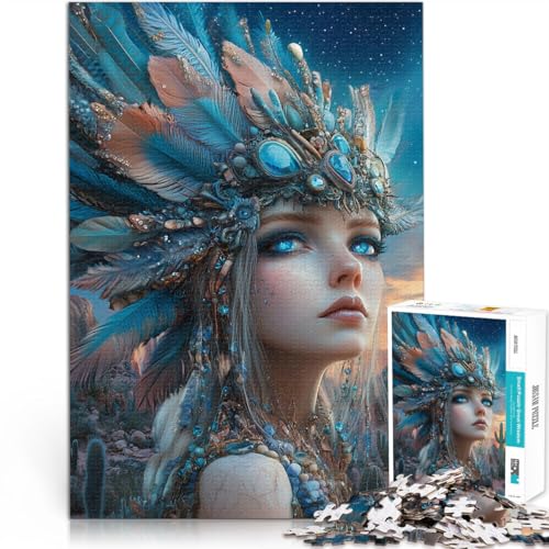 Puzzle 1000 Teile für Erwachsene und Jugendliche Schöne Hexe Aus Karton Geeignet für Kinder ab 14 Jahren Lernspiel für Familien Lernen pädagogisches Geschenk。Größe：26x38cm/10.2x14.9Zoll von ZONGJX
