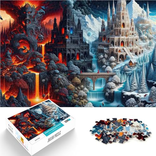 Puzzle für Erwachsene, 1000 Teile Fantasy-Weltkunst Aus Holz ab 14 Jahren DIY-Lernspiele ganze Familie eignet。Größe：50x75cm/19.6x29.5Zoll von ZONGJX