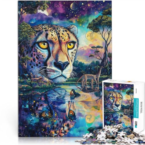 Puzzle für Erwachsene, 1000 Teile Farbmalerei Gepard Aus Karton ab 14 Jahren Lustige Spiele Lustige Aktivitäten für zu Hause, Geburtstagsgeschenke, Reisegeschenke。Größe:26x38cm/10.2x14.9Zoll Puzzle für Erwachsene, 1000 Teile Farbmalerei Gepard Aus Karton ab 14 Jahren Lustige Spiele Lustige Aktivitäten für zu Hause, Geburtstagsgeschenke, Reisegeschenke。Größe:26x38cm/10.2x14.9Zoll von ZONGJX