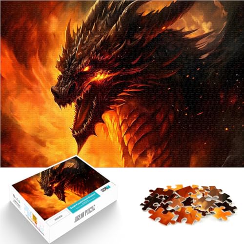Puzzle für Erwachsene, 1000 Teile Feuerspeiender Drache Aus Holz für Kinder ab 14 Jahren Eltern-Kind-Interaktion Interessante Geschenke zur Stressreduzierung。Größe:50x75cm/19.6x29.5Zoll Puzzle für Erwachsene, 1000 Teile Feuerspeiender Drache Aus Holz für Kinder ab 14 Jahren Eltern-Kind-Interaktion Interessante Geschenke zur Stressreduzierung。Größe:50x75cm/19.6x29.5Zoll von ZONGJX