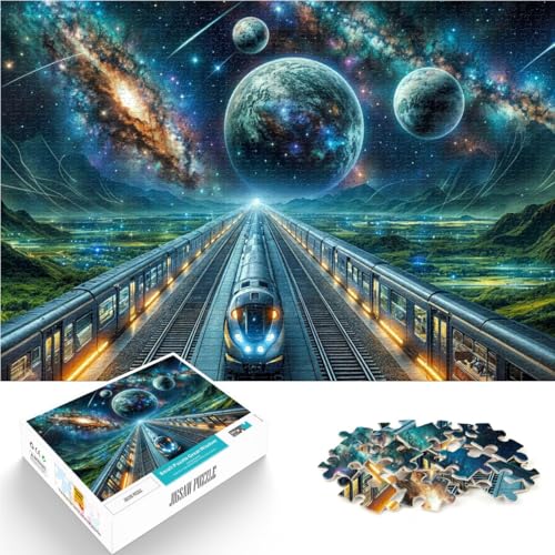 Puzzle für Erwachsene, 1000 Teile Galaktische Station Aus Karton ab 14 Jahren Lernspiele Heimdekoration Wichtelgeschenke。Größe：26x38cm/10.2x14.9Zoll von ZONGJX