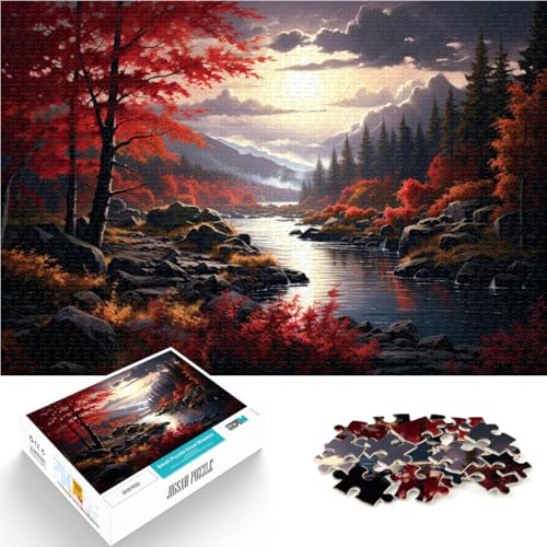 Puzzle für Erwachsene, 1000 Teile Herbstlandschaft Aus Karton ab 14 Jahren Heimdekoration Schenkung von Kunstwerken。Größe:26x38cm/10.2x14.9Zoll Puzzle für Erwachsene, 1000 Teile Herbstlandschaft Aus Karton ab 14 Jahren Heimdekoration Schenkung von Kunstwerken。Größe:26x38cm/10.2x14.9Zoll von ZONGJX